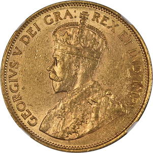 1912 Canada Gold $10 Coin NGC AU55 Uncirculated