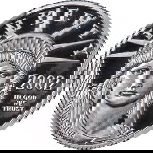 2002-W Platinum American Eagle $25 NGC PF70 Ultra Cameo Coin: 2002-W Platinum American Eagle $25 NGC PF70 Ultra Cameo Coin This stunning 2002-W Platinum American Eagle coin features a perfect PF70 Ultra Cameo grade from NGC, showcasing its exceptional quality