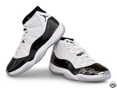 Michael Jordan Autographed Nike Air Jordan 11 Retro Concord 2018 Upper Deck Authenticated: Michael Jordan Autographed Nike Air Jordan 11 Retro Concord 2018 Upper Deck Authenticated This pair of Michael Jordan autographed Nike Air Jordan 11 Retro Concord 2018 shoes is a must-have for any