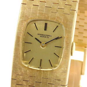 IWC Vintage Ladies Watch K18YG Yellow Gold Manual Winding