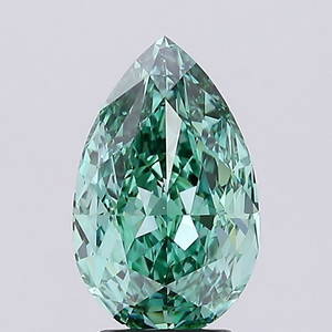 Loose Diamond - PEAR 3.96ct Fancy Vivid Green VS1