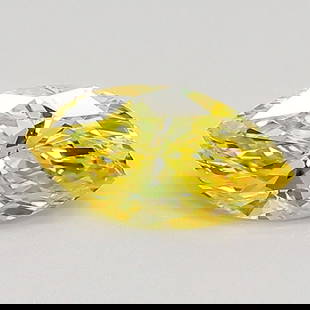 Loose Diamond - MARQUISE 0.58ct Fancy Vivid Yellow VS1: Loose Diamond - MARQUISE 0.58ct Fancy Vivid Yellow VS1 Source: This is a real non-mined Diamond that has been grown in a lab Shape: MARQUISE Carats: 0.58 Color: Fancy Vivid Yellow Certification: IGI