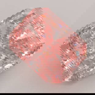 Loose Diamond - RADIANT 3.13ct Fancy Vivid Pink VVS2: Loose Diamond - RADIANT 3.13ct Fancy Vivid Pink VVS2 Source: This is a real non-mined Diamond that has been grown in a lab Shape: RADIANT Carats: 3.13 Color: Fancy Vivid Pink Certification: IGI