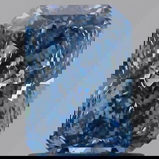 Loose Diamond - RADIANT 1.07ct Fancy Vivid Blue VVS2: Loose Diamond - RADIANT 1.07ct Fancy Vivid Blue VVS2 Source: This is a real non-mined Diamond that has been grown in a lab Shape: RADIANT Carats: 1.07 Color: Fancy Vivid Blue Certification: IGI