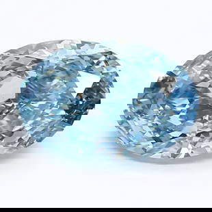 Loose Diamond - OVAL 1.74ct Fancy Vivid Blue VS1: Loose Diamond - OVAL 1.74ct Fancy Vivid Blue VS1 Source: This is a real non-mined Diamond that has been grown in a lab Shape: OVAL Carats: 1.74 Color: Fancy Vivid Blue Certification: IGI Video: