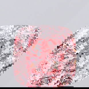 Loose Diamond - CUSHION MODIFIED 3.07ct Fancy Vivid Pink VVS2: Loose Diamond - CUSHION MODIFIED 3.07ct Fancy Vivid Pink VVS2 Source: This is a real non-mined Diamond that has been grown in a lab Shape: CUSHION MODIFIED Carats: 3.07 Color: Fancy Vivid Pink