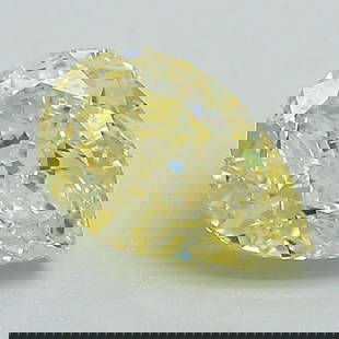 Loose Diamond - PEAR 1.26ct Fancy Intense Yellow VS1: Loose Diamond - PEAR 1.26ct Fancy Intense Yellow VS1 Source: This is a real non-mined Diamond that has been grown in a lab Shape: PEAR Carats: 1.26 Color: Fancy Intense Yellow Certification: IGI