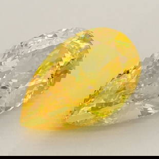 Loose Diamond - PEAR 1.06ct Fancy Vivid Yellow VS1: Loose Diamond - PEAR 1.06ct Fancy Vivid Yellow VS1 Source: This is a real non-mined Diamond that has been grown in a lab Shape: PEAR Carats: 1.06 Color: Fancy Vivid Yellow Certification: IGI Video: