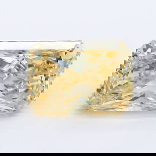 Loose Diamond - RADIANT 1.05ct Fancy Intense Yellow SI2: Loose Diamond - RADIANT 1.05ct Fancy Intense Yellow SI2 Source: This is a real non-mined Diamond that has been grown in a lab Shape: RADIANT Carats: 1.05 Color: Fancy Intense Yellow Certification: