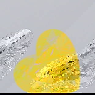 Loose Diamond - HEART 1.04ct Fancy Vivid Yellow VVS1: Loose Diamond - HEART 1.04ct Fancy Vivid Yellow VVS1 Source: This is a real non-mined Diamond that has been grown in a lab Shape: HEART Carats: 1.04 Color: Fancy Vivid Yellow Certification: IGI
