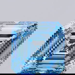 Loose Diamond - ASSCHER 1.02ct Fancy Vivid Blue VS2: Loose Diamond - ASSCHER 1.02ct Fancy Vivid Blue VS2 Source: This is a real non-mined Diamond that has been grown in a lab Shape: ASSCHER Carats: 1.02 Color: Fancy Vivid Blue Certification: IGI