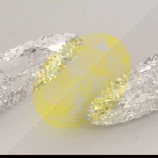 Loose Diamond - OVAL 2.08ct Fancy Vivid Yellow VVS2: Loose Diamond - OVAL 2.08ct Fancy Vivid Yellow VVS2 Source: This is a real non-mined Diamond that has been grown in a lab Shape: OVAL Carats: 2.08 Color: Fancy Vivid Yellow Certification: IGI Video: