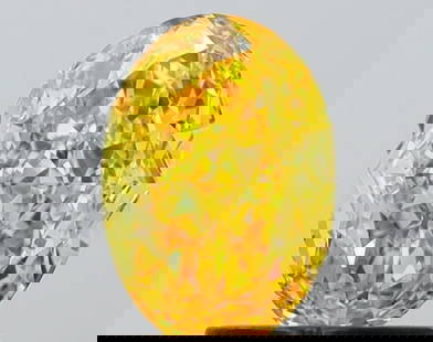 Loose Diamond - OVAL 1.38ct Fancy Vivid Yellow VVS2: Loose Diamond - OVAL 1.38ct Fancy Vivid Yellow VVS2 Source: This is a real non-mined Diamond that has been grown in a lab Shape: OVAL Carats: 1.38 Color: Fancy Vivid Yellow Certification: IGI Video: