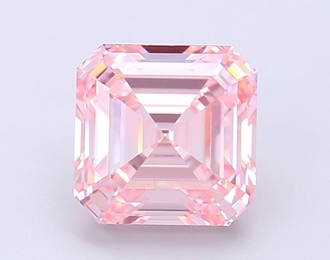 Loose Diamond - SQUARE EMERALD 3.01ct Fancy Intense Pink VS1