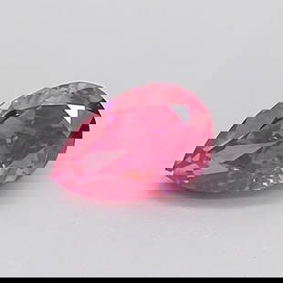 Loose Diamond - PEAR 1.08ct Fancy Vivid Pink VS2: Loose Diamond - PEAR 1.08ct Fancy Vivid Pink VS2 Source: This is a real non-mined Diamond that has been grown in a lab Shape: PEAR Carats: 1.08 Color: Fancy Vivid Pink Certification: IGI Video: