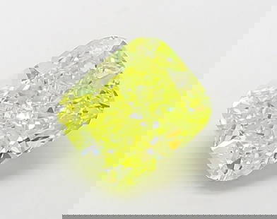 Loose Diamond - CUSHION BRILLIANT 2.01ct Fancy Vivid Yellow VVS2: Loose Diamond - CUSHION BRILLIANT 2.01ct Fancy Vivid Yellow VVS2 Source: This is a real non-mined Diamond that has been grown in a lab Shape: CUSHION BRILLIANT Carats: 2.01 Color: Fancy Vivid Yellow