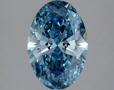 Loose Diamond - OVAL 2.24ct Fancy Vivid Blue VS2: Loose Diamond - OVAL 2.24ct Fancy Vivid Blue VS2 Source: This is a real non-mined Diamond that has been grown in a lab Shape: OVAL Carats: 2.24 Color: Fancy Vivid Blue Certification: IGI Video: