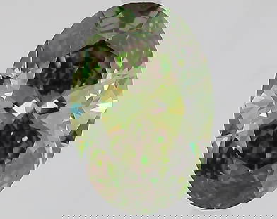 Loose Diamond - OVAL 2.2ct Fancy Vivid Green VS1: Loose Diamond - OVAL 2.2ct Fancy Vivid Green VS1 Source: This is a real non-mined Diamond that has been grown in a lab Shape: OVAL Carats: 2.2 Color: Fancy Vivid Green Certification: IGI Video: