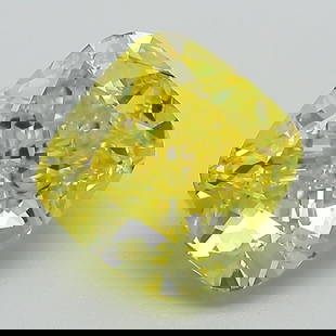 Loose Diamond - CUSHION MODIFIED 3.0ct Fancy Vivid Yellow VS1: Loose Diamond - CUSHION MODIFIED 3.0ct Fancy Vivid Yellow VS1 Source: This is a real non-mined Diamond that has been grown in a lab Shape: CUSHION MODIFIED Carats: 3.0 Color: Fancy Vivid Yellow