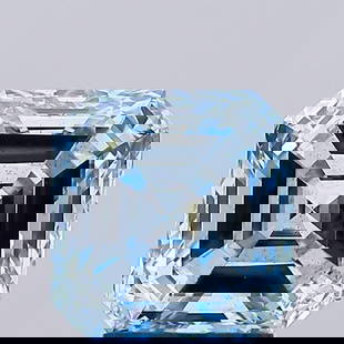 Loose Diamond - SQUARE EMERALD 3.01ct Fancy Intense Blue SI1: Loose Diamond - SQUARE EMERALD 3.01ct Fancy Intense Blue SI1 Source: This is a real non-mined Diamond that has been grown in a lab Shape: SQUARE EMERALD Carats: 3.01 Color: Fancy Intense Blue