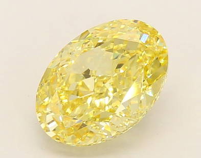 Loose Diamond - OVAL 2.72ct Fancy Vivid Yellow VVS2: Loose Diamond - OVAL 2.72ct Fancy Vivid Yellow VVS2 Source: This is a real non-mined Diamond that has been grown in a lab Shape: OVAL Carats: 2.72 Color: Fancy Vivid Yellow Certification: IGI Video: