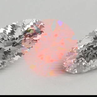 Loose Diamond - ROUND 0.5ct Fancy Vivid Pink VS1: Loose Diamond - ROUND 0.5ct Fancy Vivid Pink VS1 Source: This is a real non-mined Diamond that has been grown in a lab Shape: ROUND Carats: 0.5 Color: Fancy Vivid Pink Certification: IGI Video: