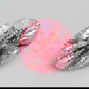 Ideal Loose Diamond - ROUND 0.67ct Fancy Vivid Pink VS1: Ideal Loose Diamond - ROUND 0.67ct Fancy Vivid Pink VS1 Source: This is a real non-mined Diamond that has been grown in a lab Shape: ROUND Carats: 0.67 Color: Fancy Vivid Pink Certification: IGI