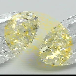 Loose Diamond - OVAL 2.44ct Fancy Intense Yellow VS1: Loose Diamond - OVAL 2.44ct Fancy Intense Yellow VS1 Source: This is a real non-mined Diamond that has been grown in a lab Shape: OVAL Carats: 2.44 Color: Fancy Intense Yellow Certification: IGI