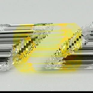 Loose Diamond - EMERALD 0.9ct Fancy Vivid Yellow VS1: Loose Diamond - EMERALD 0.9ct Fancy Vivid Yellow VS1 Source: This is a real non-mined Diamond that has been grown in a lab Shape: EMERALD Carats: 0.9 Color: Fancy Vivid Yellow Certification: IGI