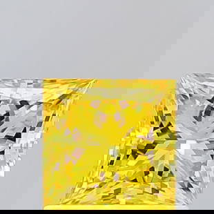 Loose Diamond - PRINCESS 1.03ct Fancy Vivid Yellow VS1: Loose Diamond - PRINCESS 1.03ct Fancy Vivid Yellow VS1 Source: This is a real non-mined Diamond that has been grown in a lab Shape: PRINCESS Carats: 1.03 Color: Fancy Vivid Yellow Certification: IGI