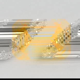 Loose Diamond - EMERALD 1.01ct Fancy Vivid Yellow VVS2: Loose Diamond - EMERALD 1.01ct Fancy Vivid Yellow VVS2 Source: This is a real non-mined Diamond that has been grown in a lab Shape: EMERALD Carats: 1.01 Color: Fancy Vivid Yellow Certification: IGI