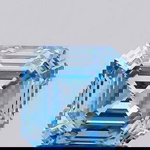 Loose Diamond - ASSCHER 1.03ct Fancy Vivid Blue VS1: Loose Diamond - ASSCHER 1.03ct Fancy Vivid Blue VS1 Source: This is a real non-mined Diamond that has been grown in a lab Shape: ASSCHER Carats: 1.03 Color: Fancy Vivid Blue Certification: IGI