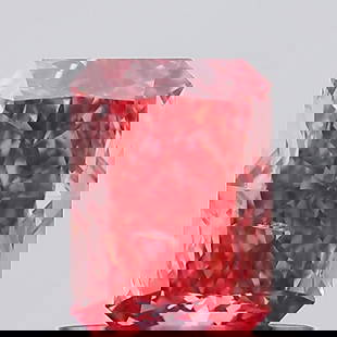 Loose Diamond - RADIANT 0.61ct Fancy Vivid Pink SI1: Loose Diamond - RADIANT 0.61ct Fancy Vivid Pink SI1 Source: This is a real non-mined Diamond that has been grown in a lab Shape: RADIANT Carats: 0.61 Color: Fancy Vivid Pink Certification: IGI