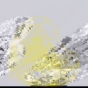 Loose Diamond - HEART 5.05ct Fancy Yellow VS2: Loose Diamond - HEART 5.05ct Fancy Yellow VS2 Source: This is a real non-mined Diamond that has been grown in a lab Shape: HEART Carats: 5.05 Color: Fancy Yellow Certification: IGI Video: Video Link