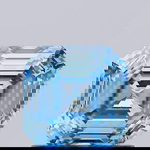Loose Diamond - ASSCHER 1.01ct Fancy Vivid Blue VS2: Loose Diamond - ASSCHER 1.01ct Fancy Vivid Blue VS2 Source: This is a real non-mined Diamond that has been grown in a lab Shape: ASSCHER Carats: 1.01 Color: Fancy Vivid Blue Certification: IGI