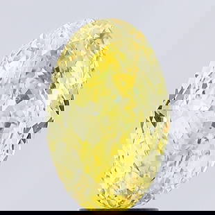 Loose Diamond - OVAL 5.02ct Fancy Vivid Yellow VS1: Loose Diamond - OVAL 5.02ct Fancy Vivid Yellow VS1 Source: This is a real non-mined Diamond that has been grown in a lab Shape: OVAL Carats: 5.02 Color: Fancy Vivid Yellow Certification: IGI Video: