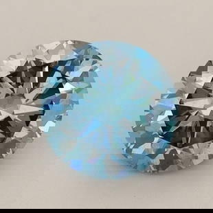 Loose Diamond - ROUND 1.47ct Fancy Vivid Blue VS2: Loose Diamond - ROUND 1.47ct Fancy Vivid Blue VS2 Source: This is a real non-mined Diamond that has been grown in a lab Shape: ROUND Carats: 1.47 Color: Fancy Vivid Blue Certification: IGI Video: