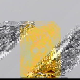 Loose Diamond - RADIANT 1.2ct Fancy Vivid Yellow VS2: Loose Diamond - RADIANT 1.2ct Fancy Vivid Yellow VS2 Source: This is a real non-mined Diamond that has been grown in a lab Shape: RADIANT Carats: 1.2 Color: Fancy Vivid Yellow Certification: IGI