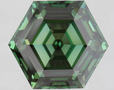 Loose Diamond - HEXAGONAL 2.68ct Fancy Intense Green VS1: Loose Diamond - HEXAGONAL 2.68ct Fancy Intense Green VS1 Source: This is a real non-mined Diamond that has been grown in a lab Shape: HEXAGONAL Carats: 2.68 Color: Fancy Intense Green Certification: