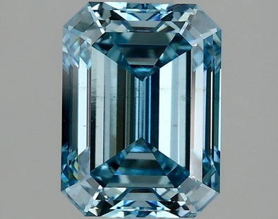 Loose Diamond - EMERALD 2.04ct Fancy Vivid Blue VS2: Loose Diamond - EMERALD 2.04ct Fancy Vivid Blue VS2 Source: This is a real non-mined Diamond that has been grown in a lab Shape: EMERALD Carats: 2.04 Color: Fancy Vivid Blue Certification: IGI