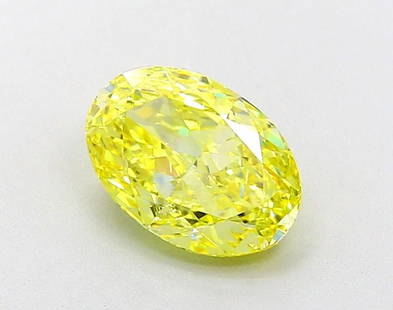 Loose Diamond - OVAL 2.04ct Fancy Vivid Yellow VS1: Loose Diamond - OVAL 2.04ct Fancy Vivid Yellow VS1 Source: This is a real non-mined Diamond that has been grown in a lab Shape: OVAL Carats: 2.04 Color: Fancy Vivid Yellow Certification: IGI Video: