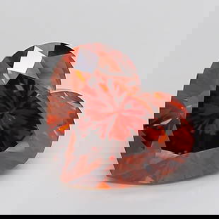 Loose Diamond - HEART 5.08ct Fancy Deep Orange VS1: Loose Diamond - HEART 5.08ct Fancy Deep Orange VS1 Source: This is a real non-mined Diamond that has been grown in a lab Shape: HEART Carats: 5.08 Color: Fancy Deep Orange Certification: IGI Video: