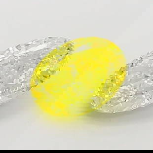 Loose Diamond - OVAL 1.01ct Fancy Vivid Yellow VVS2: Loose Diamond - OVAL 1.01ct Fancy Vivid Yellow VVS2 Source: This is a real non-mined Diamond that has been grown in a lab Shape: OVAL Carats: 1.01 Color: Fancy Vivid Yellow Certification: IGI Video: