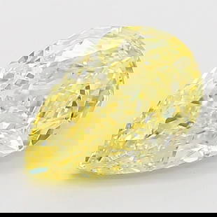 Loose Diamond - PEAR 2.06ct Fancy Vivid Yellow VVS2: Loose Diamond - PEAR 2.06ct Fancy Vivid Yellow VVS2 Source: This is a real non-mined Diamond that has been grown in a lab Shape: PEAR Carats: 2.06 Color: Fancy Vivid Yellow Certification: IGI Video: