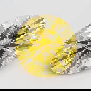 Loose Diamond - ROUND 2.05ct Fancy Vivid Yellow VVS2: Loose Diamond - ROUND 2.05ct Fancy Vivid Yellow VVS2 Source: This is a real non-mined Diamond that has been grown in a lab Shape: ROUND Carats: 2.05 Color: Fancy Vivid Yellow Certification: IGI