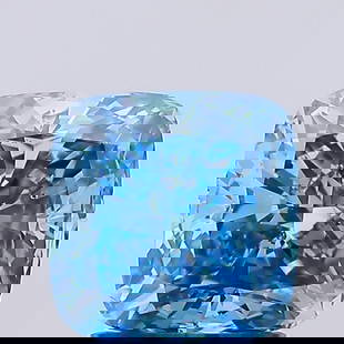 Loose Diamond - CUSHION BRILLIANT 2.09ct Fancy Vivid Blue VS2: Loose Diamond - CUSHION BRILLIANT 2.09ct Fancy Vivid Blue VS2 Source: This is a real non-mined Diamond that has been grown in a lab Shape: CUSHION BRILLIANT Carats: 2.09 Color: Fancy Vivid Blue