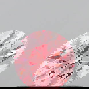 Loose Diamond - ROUND 0.5ct Fancy Vivid Pink VVS1: Loose Diamond - ROUND 0.5ct Fancy Vivid Pink VVS1 Source: This is a real non-mined Diamond that has been grown in a lab Shape: ROUND Carats: 0.5 Color: Fancy Vivid Pink Certification: IGI Video: