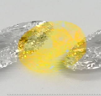 Loose Diamond - OVAL 0.51ct Fancy Vivid Yellow I1: Loose Diamond - OVAL 0.51ct Fancy Vivid Yellow I1 Source: This is a real non-mined Diamond that has been grown in a lab Shape: OVAL Carats: 0.51 Color: Fancy Vivid Yellow Certification: IGI Video: