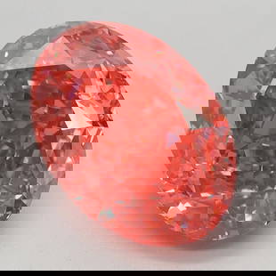 Loose Diamond - OVAL 3.37ct Fancy Vivid Pink VS1: Loose Diamond - OVAL 3.37ct Fancy Vivid Pink VS1 Source: This is a real non-mined Diamond that has been grown in a lab Shape: OVAL Carats: 3.37 Color: Fancy Vivid Pink Certification: IGI Video: