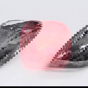 Loose Diamond - CUSHION MODIFIED 1.02ct Fancy Vivid Orangey Pink SI1: Loose Diamond - CUSHION MODIFIED 1.02ct Fancy Vivid Orangey Pink SI1 Source: This is a real non-mined Diamond that has been grown in a lab Shape: CUSHION MODIFIED Carats: 1.02 Color: Fancy Vivid